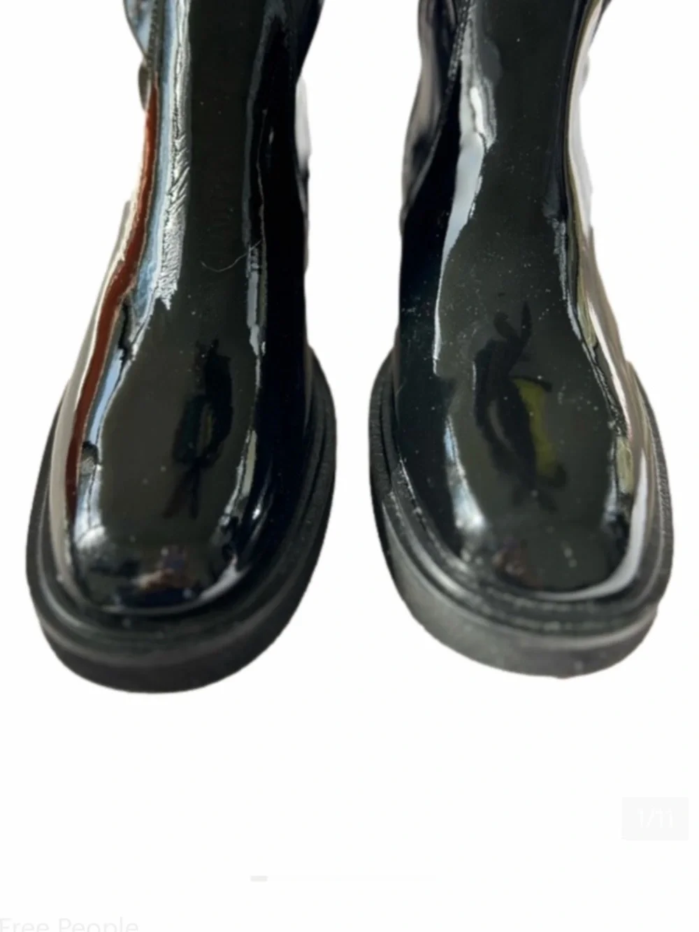 Free People Go Go Gloss Over the Knee Size 40/9 Boots NEW Patent Leather
